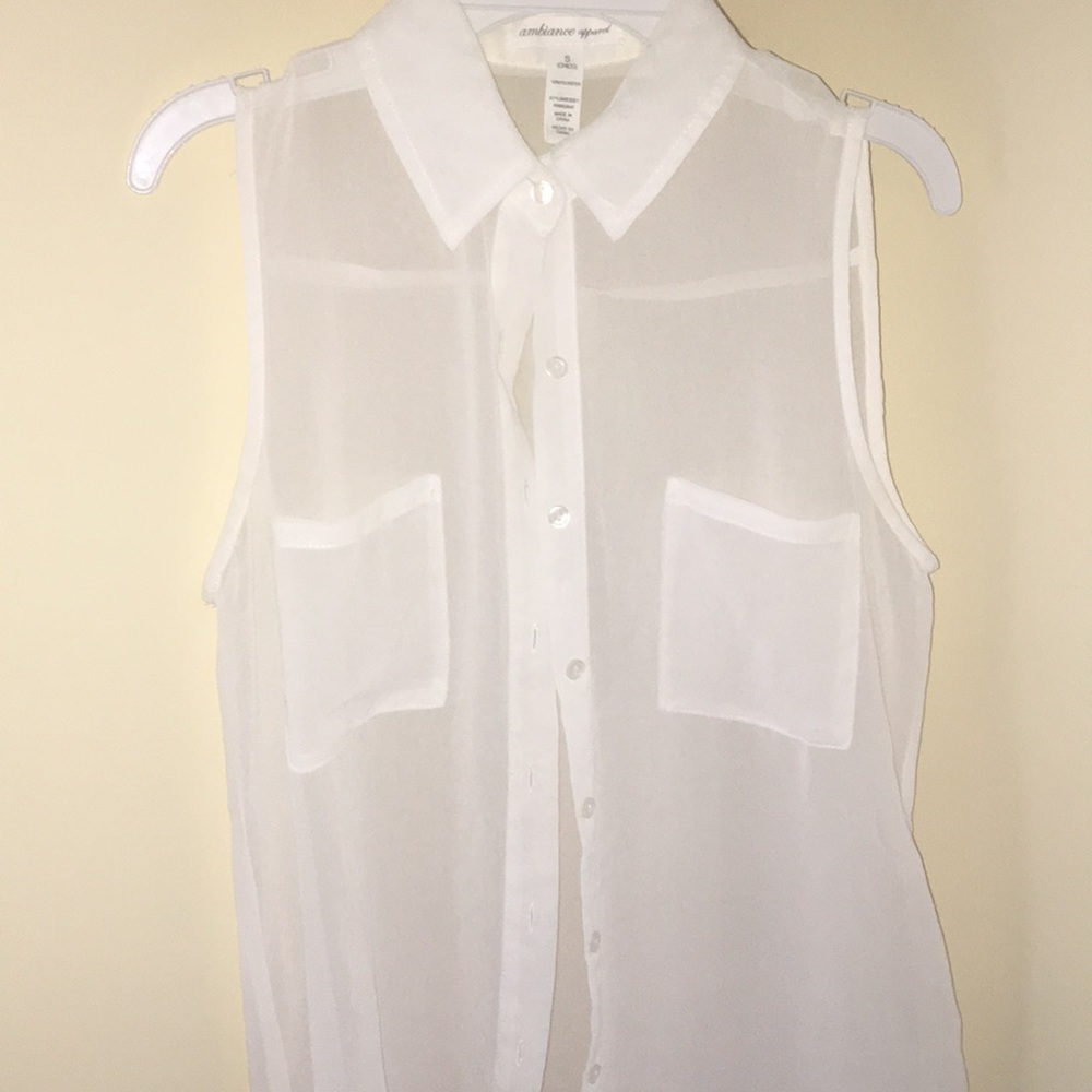 White, collared button down